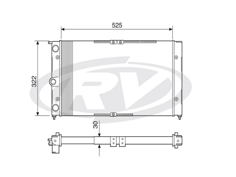 Radiador de Água Visconde Ford Del Rey 1.8 1989 até 1991