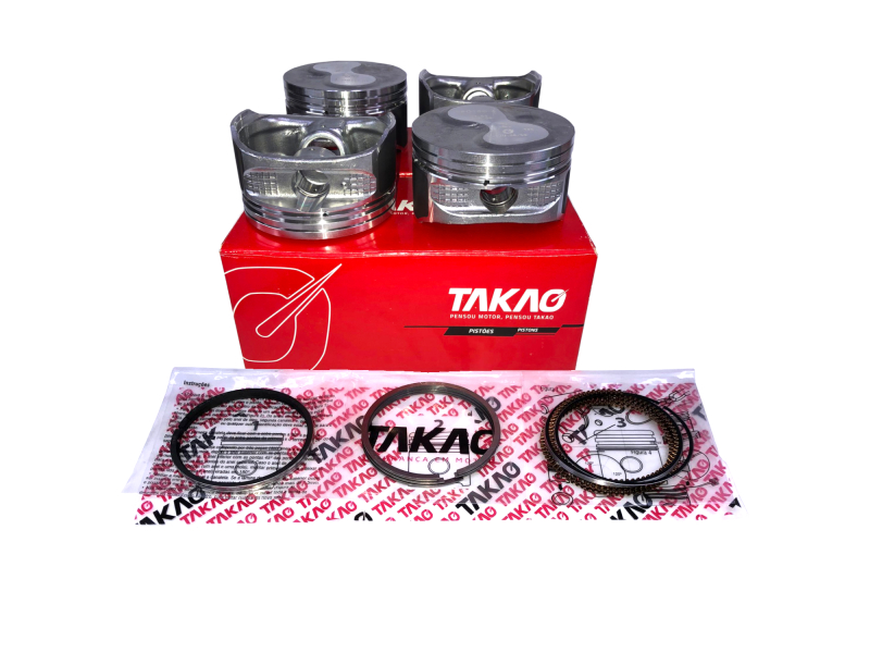 Kit Pistão e Anel STD TAKAO Ford EcoSport 1.6 8V ZETEC ROCAM Flex